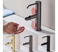 Robinets de lavabo à capteur automatique 2 en 1, avec distributeur de savon à capteur, robinet de salle de bains de vanité sans contact, mélangeur d'eau chaude et froide, robinets d'évier Robinet de B