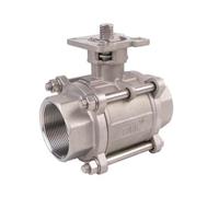 Robinetterie à boisseau sphérique en acier inoxydable avec bride ISO Tork KV903 DN 25