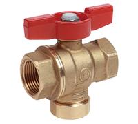 Robinetterie à boisseau sphérique "Filter ball" Giacomini R701F - 3/4" avec crépine intégrée (R701FY024)
