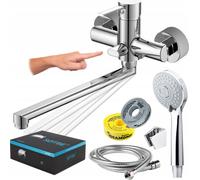 Robinetterie de baignoire murale avec bec rabattable, ensemble de douche, LONG FAUCET