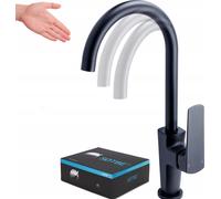 Robinetterie de cuisine noire pour plan de travail, bec pivotant, robinetterie d'évier SOTBE