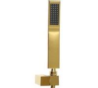 Robinetterie de douche économique - Mitigeur thermostatique doré - Robinetterie de salle de bains - Douche à effet pluie - Avec régulation thermique - Pomme de douche - Robinet de douche suspendu - En