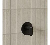 Robinetterie de douche Kludi X1 327553975 encastrée, ensemble de finition avec unité fonctionnelle, Ø 150 mm, noir mat