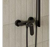 Robinetterie de douche Kludi X1 328313975 à sécurité intrinsèque, noir mat
