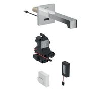 Geberit Brenta infrarouge mitigeur lavabo 116274211 montage mural, à piles, boîtier de mitigeur lavabo , chromé brillant, avec mélangeur, 17cm