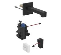 Robinetterie de lavabo Geberit Brenta, saillie 170mm, avec mitigeur thermostatique, alimentation au réseau, pour boîtier de fonction encastré, 116277141, Couleur: noir mat, revêtement easy-to-clean - 