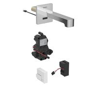 Geberit Brenta infrarouge mitigeur lavabo 116271211 montage mural, alimentation secteur, boîtier de fonction encastré, chromé brillant, sans mélangeur, 17cm