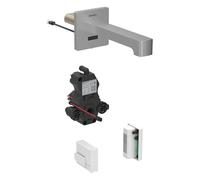 Geberit Brenta - Robinet de lavabo électronique encastré, alimenté par générateur, easy to clean, inox brossé 116.275.SN.1