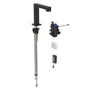 Geberit Brenta - Mitigeur de lavabo électronique thermostatique, alimentation secteur, easy to clean, noir mat 116.198.14.1