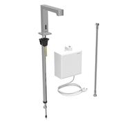 Robinetterie de lavabo Geberit Brenta, saillie 195mm, sans mélangeur, alimentation au réseau, avec boîtier de fonction AP, 116.171.SN.1, Couleur: Aspect inox/brossÃ©, revÃªtement easy-to-clean