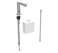 Geberit Brenta - Robinet de lavabo électronique, alimenté par générateur, easy to clean, inox brossé 116.175.SN.1