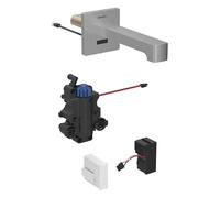 Robinetterie de lavabo Geberit Brenta, saillie 220mm, avec mitigeur thermostatique, alimentation au réseau, pour boîtier de fonction encastré, 116297SN1, Couleur: Aspect inox/brossÃ©, revÃªtement easy