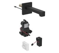Geberit Brenta - Robinet de lavabo électronique encastré, pour eau froide, alimentation secteur, easy to clean, noir mat 116.291.14.1