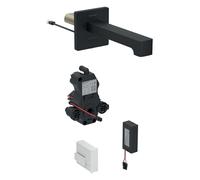 Geberit Brenta - Robinet de lavabo électronique encastré, pour eau froide, alimentation par pile, easy to clean, noir mat 116.293.14.1