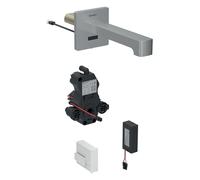 Geberit Brenta - Robinet de lavabo électronique encastré, alimentation par pile, easy to clean, inox brossé 116.293.SN.1