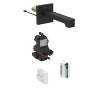 Geberit Brenta - Robinet de lavabo électronique encastré, alimenté par générateur, easy to clean, noir mat 116.295.14.1