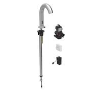 Geberit Piave - Robinet de lavabo électronique, alimentation secteur, easy to clean, inox brossé 116.181.SN.1