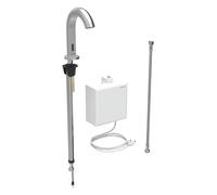 Geberit Piave - Commande électronique de chasse d'eau, alimentation secteur, easy to clean, inox brossé 116.161.SN.1