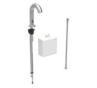 Geberit Piave - Robinet de lavabo électronique, alimenté par générateur, easy to clean, Bluetooth, inox brossé 116.165.SN.1