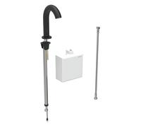 Geberit Piave - Commande électronique de chasse d'eau, alimentation par pile, easy to clean, noir mat 116.163.14.1