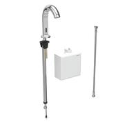 Geberit Piave infrarouge mitigeur lavabo ensemble de support, fonctionnant sur batterie, boîtier de fonction AP, chromé brillant, sans mélangeur
