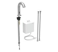 Geberit Piave - Mitigeur de lavabo thermostatique électronique, alimentation secteur, easy to clean, inox brossé 116.167.SN.1