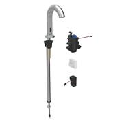 Robinetterie de lavabo Geberit Piave, saillie 167mm, alimentation au réseau, avec mitigeur thermostatique, pour boîtier de fonction encastré, 116187SN1, Couleur: Aspect inox/brossÃ©, revÃªtement easy-