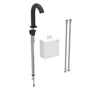 Geberit Piave - Mitigeur de lavabo thermostatique électronique, alimentation par piles, easy to clean, noir mat 116.168.14.1