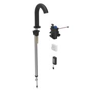 Geberit Piave - Mitigeur de lavabo électronique thermostatique, alimentation par pile, easy to clean, noir mat 116.188.14.1