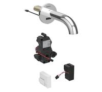 Geberit Piave infrarouge mitigeur lavabo 116261211 montage mural, alimentation secteur, boîtier de fonction encastré, chromé brillant, sans mélangeur, 17cm