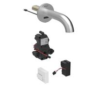 Geberit Piave - Mitigeur électronique de lavabo encastré, alimentation secteur, easy to clean, inox brossé 116.282.SN.1