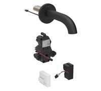 Geberit Piave - Robinet de lavabo électronique encastré, alimentation secteur, easy to clean, noir mat 116.281.14.1
