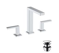 Robinetterie de lavabo hansgrohe Tecturis E 150, 3 trous, avec vidage PUSH, portée de 158 mm, EcoSmart+, 73030000, Couleur: chrome