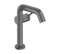 Mitigeur lavabo monocommande hansgrohe Tecturis S 73340340, saillie 139 mm, avec bonde à ouverture par pression, finition chrome noir brossé