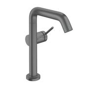 Mitigeur lavabo monocommande hansgrohe Tecturis S 73360340 avec bec pivotant et bonde à ouverture par pression, finition chrome noir brossé