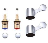 Robinetterie de qualité pour robinets de cuisine et de salle de bain, comprenant des têtes de robinet avec levier métallique, de diamètre 1/2"