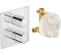 Robinetterie thermostatique Duravit Thermostat encastré Set, 2 consommateurs, TH4200007010