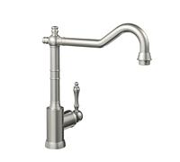 Robinetterie Villeroy & Boch Avia 2.0, basse pression, robinet avec cartouche céramique et rotation 360°, robinetterie économique, bec 235 mm, acier inoxydable massif