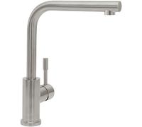 Robinetterie Villeroy & Boch Modern Steel, haute pression, robinet avec cartouche céramique et rotation 360°, robinetterie économique, bec 281 mm, acier inoxydable massif