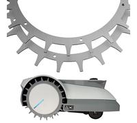 ROBO CLAWS Spikes pour robot tondeuse Ecovacs GOAT série G, O et A - Acier inoxydable - Trous de vis abaissés - 14 vis Torx - Aide à la traction pour robot à gazon - Diamètre extérieur 235 mm