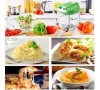 Robot culinaire manuel, coupe-oignon rotatif, accessoires de cuisine pour presse-ail, broyeur de légumes