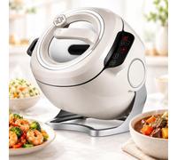 Robot de Cuisine 6L, Wok Rotatif 2000W, Commande Tactile | La cuve antiadhésive amovible facilite le service et le nettoyage après les repas quotidiens en famille