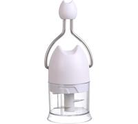 Robot de cuisine multifonction - Hachoir à légumes - Moulin à ail - Moulin à oignons - Coupe rapidement les ingrédients - Fonctionnement à manivelle - Dimensions : 12 x 11,5 x 7,7 cm - Blanc