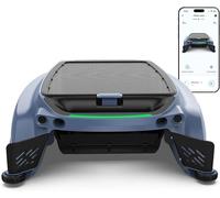 Robot de nettoyage de piscine solaire PS100, robot de piscine sans fil avec contrôle via application, nettoyage continu de la surface 24/7, panier de filtration de 6 litres, détection d'obstacles par 