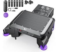 Robot de nettoyage de piscine solaire S500, robot de piscine à batterie solaire avec nettoyage continu 24h/24, équipé de deux moteurs, d'un système de charge double, d'une détection intelligente des o