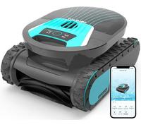 Robot de piscine Pleco Pro, sans fil, pour le nettoyage des parois et du fond, nettoyage des lignes d'eau, autonomie de 210 minutes, double filtre, 7 modes de nettoyage, contrôle via application, aspi