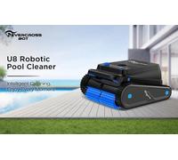 Robot de piscine - U8 - Autonomie de 120 min - Surface de nettoyage de 200 m² - Navigation intelligente - Fonction de stationnement automatique - Moteur de 110 W - Réservoir de 6 L