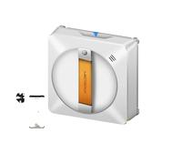Robot lave-vitres, double pulvérisateur d'eau, raclette intelligente pour vitres, BLANC, UE, Oui