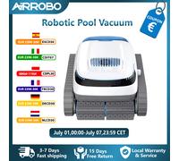 AIRROBO Robot nettoyeur de piscine PC10 – Sans fil, parois & fond, planification de la route, Blanc