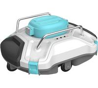 Robot nettoyeur de piscine avec fixation murale, sans fil, grand bac filtrant à chargement par le haut pour piscines creusées et hors sol